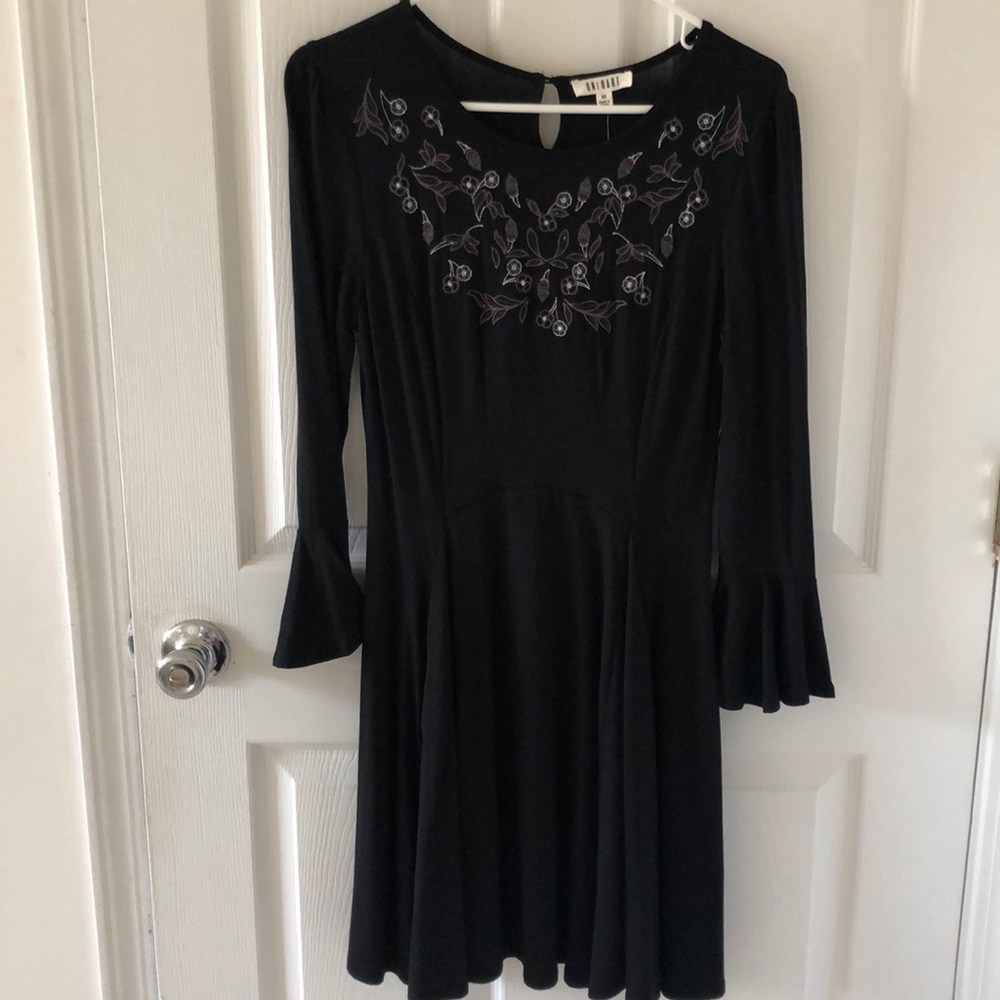 Black Embroidered Dress